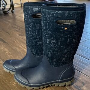 Bogs Whiteout Sparks Dark Blue Cold Weather Boots